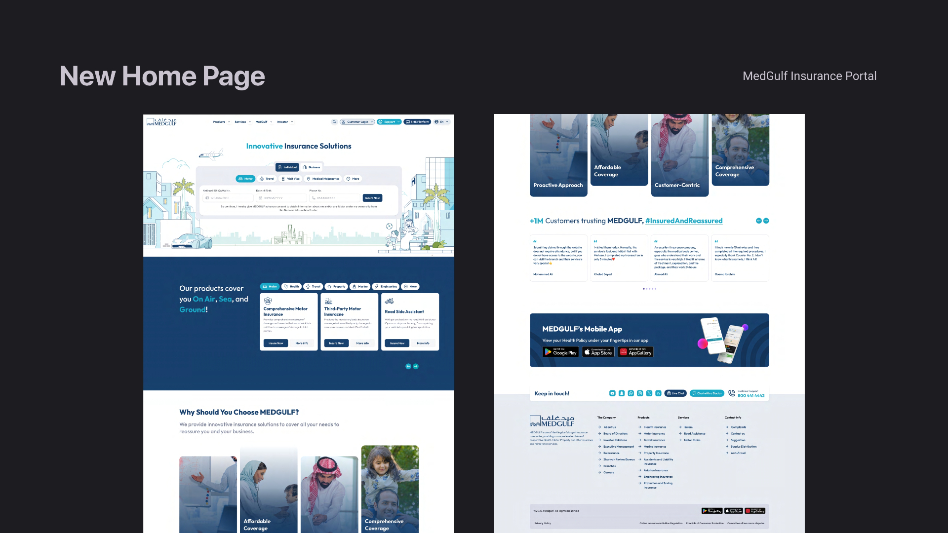 MedGulf — A modern insurance portal & after-sale dashboard screen 3
