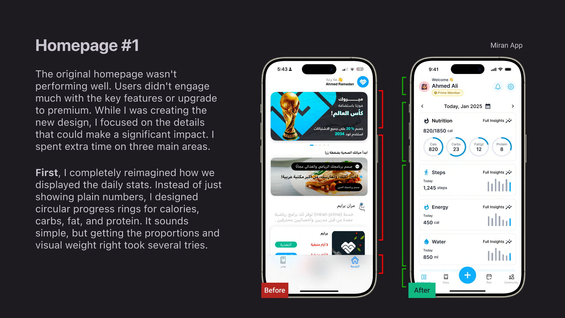 Miran — A calmer fitness & nutrition companion screen 4
