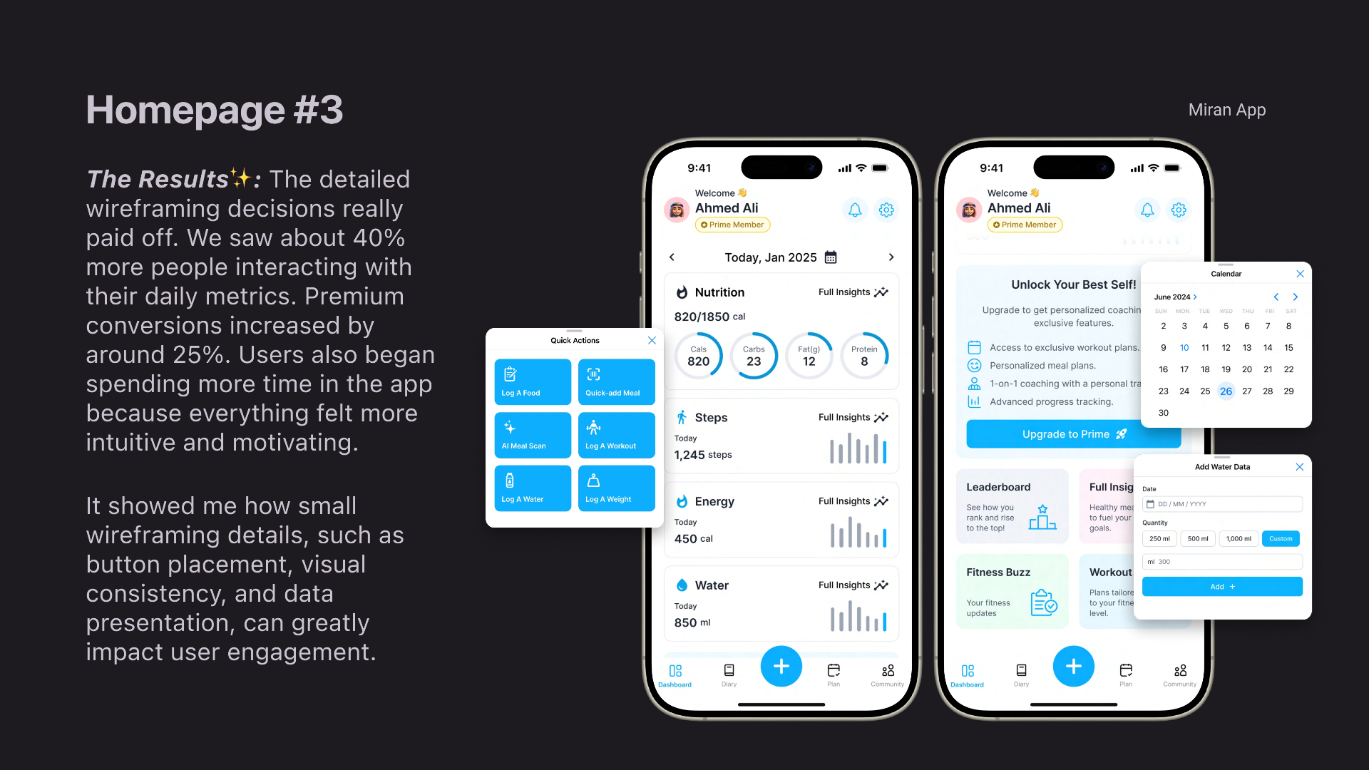Miran — A calmer fitness & nutrition companion screen 6